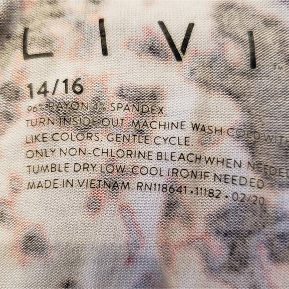 Lane Bryant Livi‎ stretch open V back sleeveless tank 14/16 Navy red light blue - Picture 4 of 6